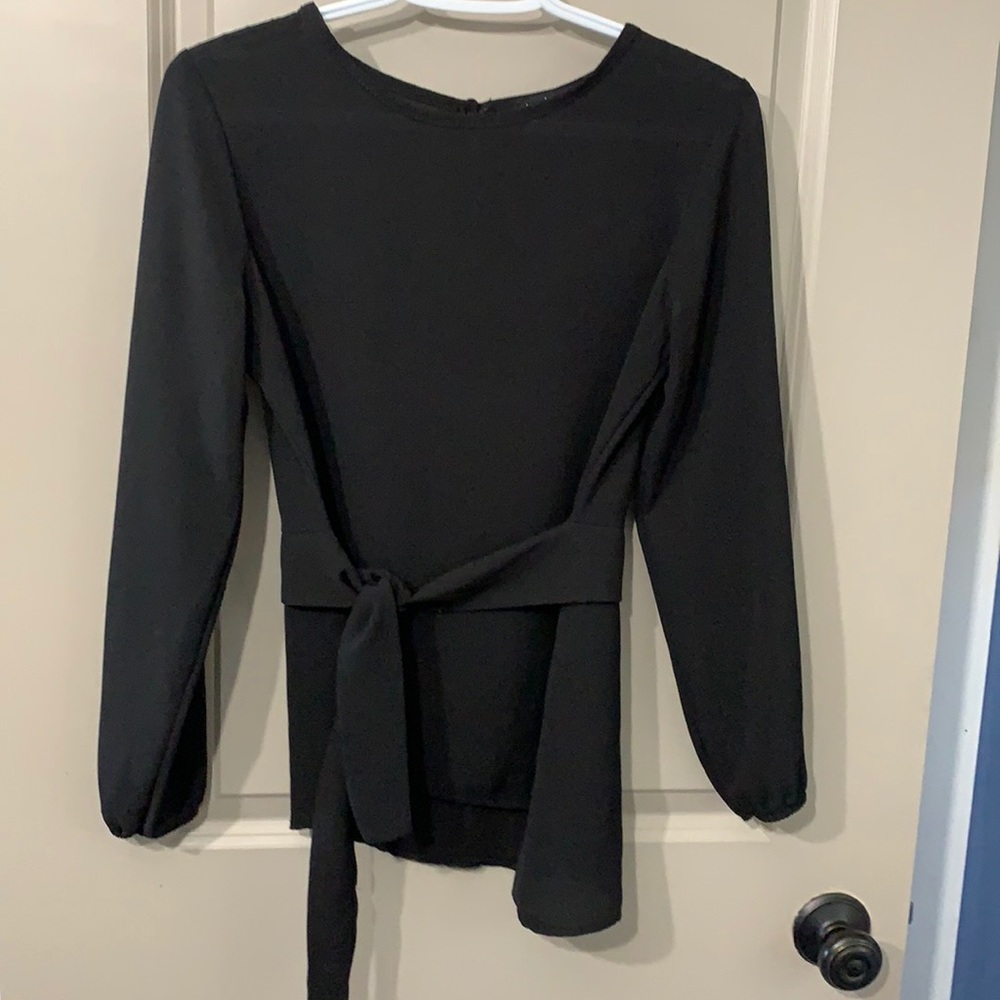 Black asymmetrical blouse